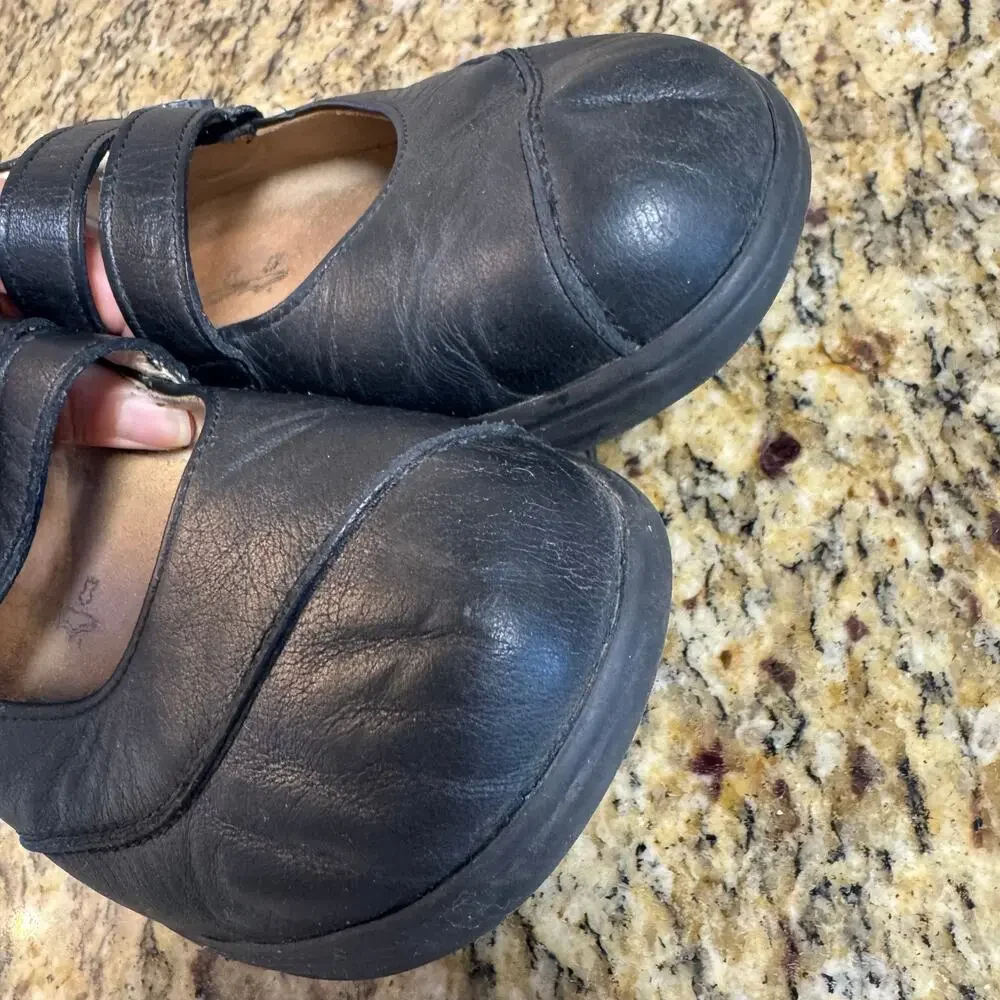 Finn Comfort Sacramento Mary Jane Black Leather Shoes Made In Germany UK 5.5